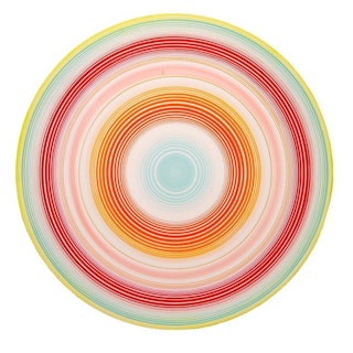 "Bad Habit" Contemporary Colorful Concentric Circle Abstract Painting 2022