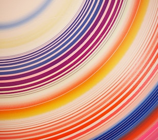 "Paris" Contemporary Colorful Concentric Circle Abstract Painting 2022