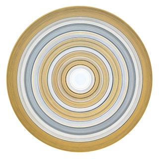 "How Soon Is Now" Contemporary Abstract Yellow Concentric Circle Painting 2024