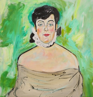 "Study of Klimt’s Amalie Zuckerlandl" Abstract Figurative Portrait of a Lady 2022