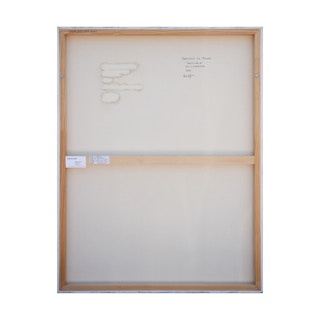 "Untitled 5" Large Black, Orange, and Light Blue Abstract Expressionist Painting 2015