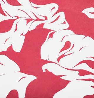 "Waves" Contemporary Pink & White Abstract Foliage Landscape Painting 2023