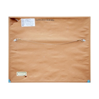 Modern Abstract Muted Pastel Green Toned Watercolor Mountain Landscape Late 20th Century