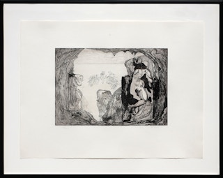 Black and White Abstract Figurative Etching Edition 98/200 1975