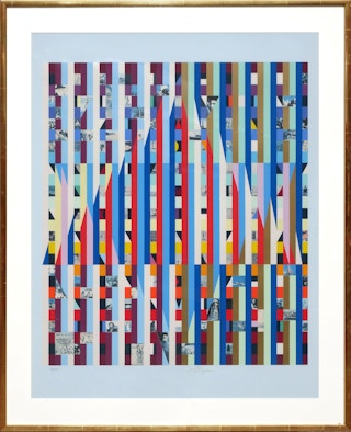 “Star of Israel” Colorful Abstract Geometric Silkscreen Print Edition 92/180 21st Century