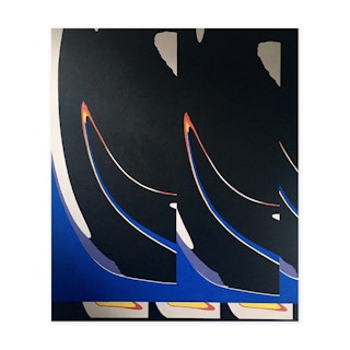 "Neuroelectric Scrawl" Contemporary Geometric Hard-Edge Abstract Painting 2021