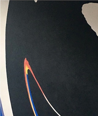 "Neuroelectric Scrawl" Contemporary Geometric Hard-Edge Abstract Painting 2021