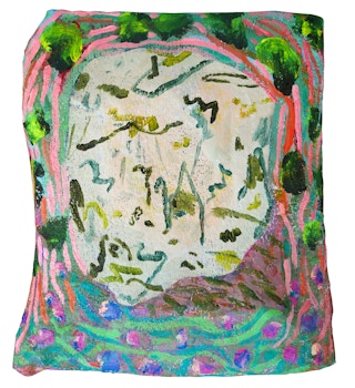 "Ping Pong" Contemporary Colorful Painted Plaster Wall Sculpture 2022