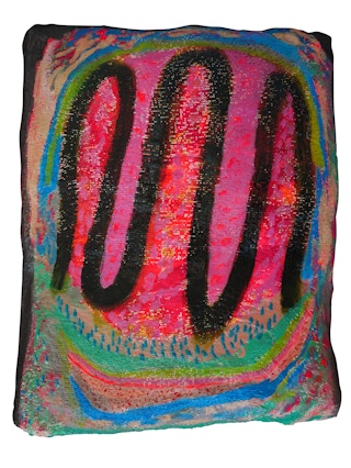 "I Drew a Map, It was Blue" Contemporary Colorful Painted Plaster Wall Sculpture 2022