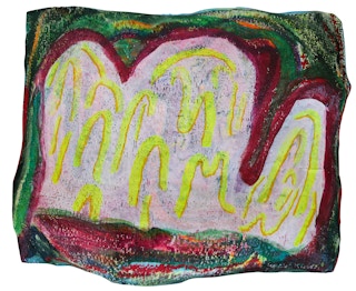 "In the Morning" Contemporary Colorful Painted Plaster Wall Sculpture 2022