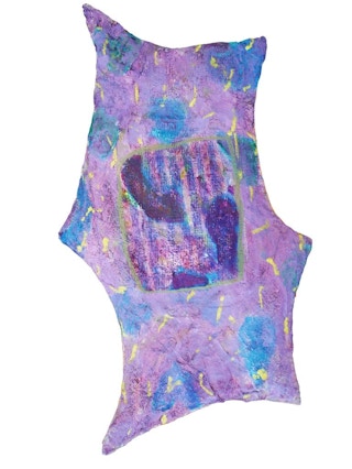 "Sweet Dreams - The Moon is Free" Contemporary Colorful Painted Plaster Sculpture 2022