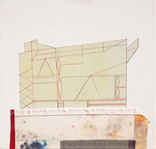 “What Has Been or What Is To Come” Green & White Geometric Abstract Painting 2021