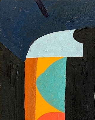 "Signal" Colorful Pastel Contemporary Abstract Painting 2021