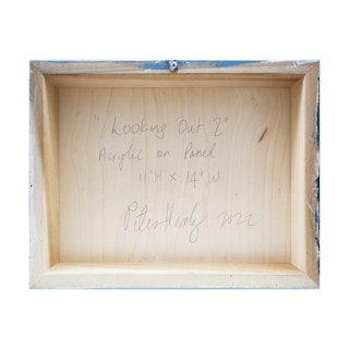 "Looking Out 2" Pastel-Toned Abstract Contemporary Figurative Painting 2022