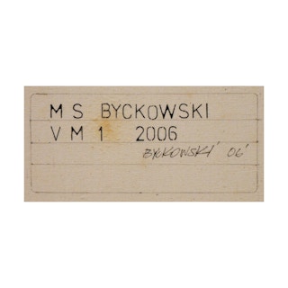 "VM 1" Contemporary Visual Music Compositions in Black Multi-Colored Line System Digital Abstract Painting 2006