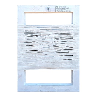 “New Balanced Soul” Contemporary White Mixed Media & Found Object Shoe Painting 2022