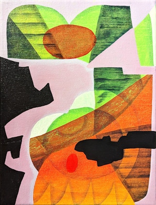 “Untitled (CVS244)” Contemporary Abstract Colorful Geometric Painting 2022