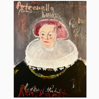 "Rembrandt" Contemporary Pop Art Homage to Portrait Painting of Petronella Buys 2022