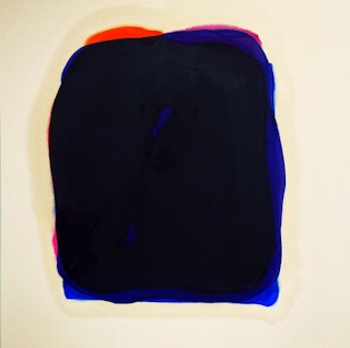 "Out Go the Lights" Contemporary Orange, Blue & Purple Tone Color Field Painting 21st Century