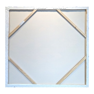 Contemporary Purple, Blue, & Metallic Silver Tessellated Abstract Painting 2023