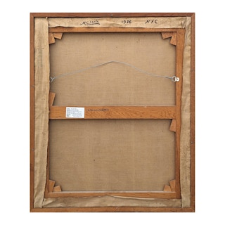 "Chief Joseph" Modern Pointillist Figurative Portrait of Native American Figure 1974