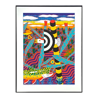 “A Texas Tango for T.A.L.A.” Colorful Abstract Nature Lithograph Ed. 22/125 1988