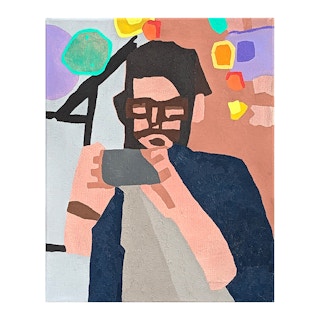 "Self Portrait (Live at the Old Quarter)" Contemporary Figurative Abstract 2018