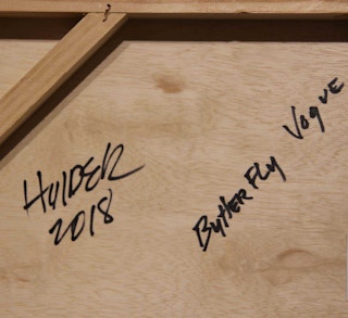 "Butterfly Vogue" Abstract Black + White Female Mixed Media Contemporary Collage 2018