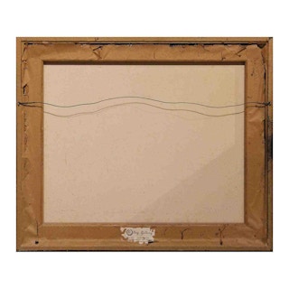 Modern Abstract Expressionist Blue Still Life with Bottles Painting 1966