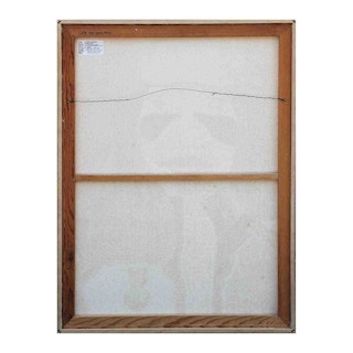 "Black Heart" Colorful Abstract Modern Pop Art Portrait Painting of a Woman 1980s