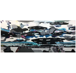 "Clouds" Massive Biomorphic Abstract Contemporary Landscape Cloud Painting 2018