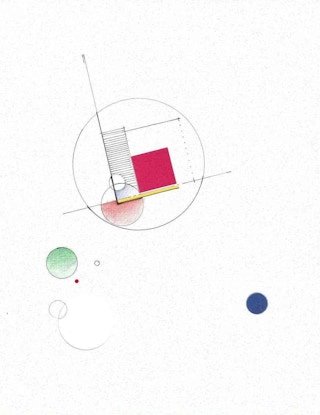 "Cosmos II" Contemporary Paper Collage Geometric Abstract