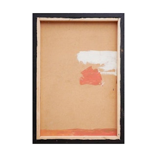 "Red and Black Cubist with White" Modern Red-Toned Abstract Geometric Painting 20th Century