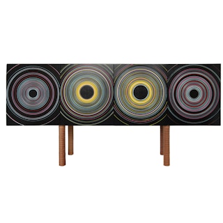 Stunning Custom Contemporary Modern Sideboard with David Hardaker Painting