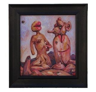 "Unexpected Landscape" Surrealist Figurative Landscape 2015