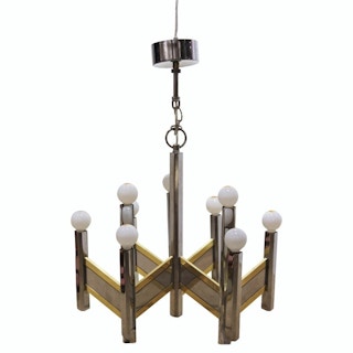 Mid Century Modern Italian Concorde Chandelier by Gaetano Sciolari