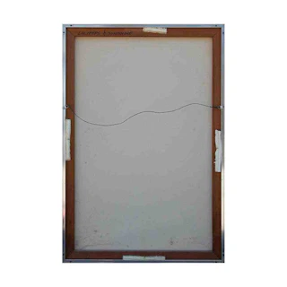 Abstract Surrealist Vintage Colorful Rainbow Lollipop Painting 1970s