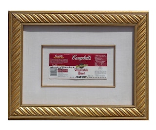 Andy Warhol - Hand Signed Campell's Soup Label, 1986
