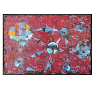 "My Space" Contemporary Red Tonal Abstract 2016