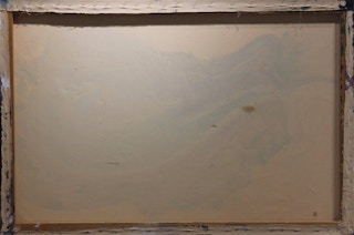 Abstract Gestural Expressionist Blue Toned Painting