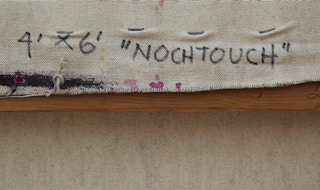 "Nochtouch" Pink Colorfield Abstract Painting 1970s