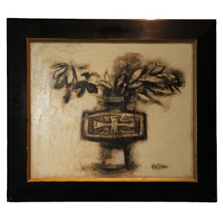 "Vase and Branches, Kyoto" Impressionist Style Still Life 1958