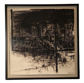 Black and White Abstract Cityscape 1997