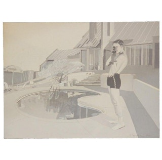 "Backyard Target Practice" Realistic Painting 1985