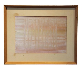 "Twelve Sticks" Pastel Watercolor Painting, 1972