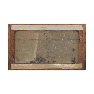 Impressionist Green Toned Landscape Painting of a House Amongst Trees and Roots 1925