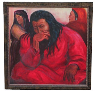 Naturalistic Portrait of a Native American Man and Women 1990