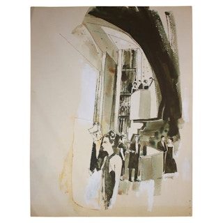 Charles Schorre- Study of a Formal Gathering with Figures