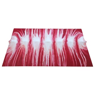 "Euphoria" Red and White Dimensional Abstract Painting, 1971