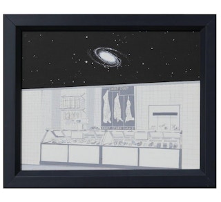 "Meat Market" Realistic Surrealist Painting, 1977